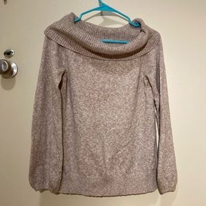 NWOT American Eagle Cream Cowl Neck Size S Cashmere-Feel